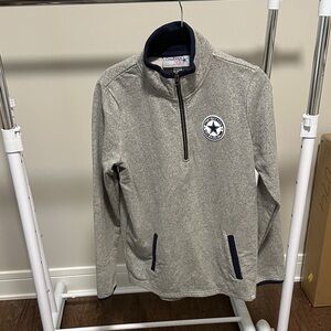 Cowboys Heather Gray Quarter-Zip Pullover